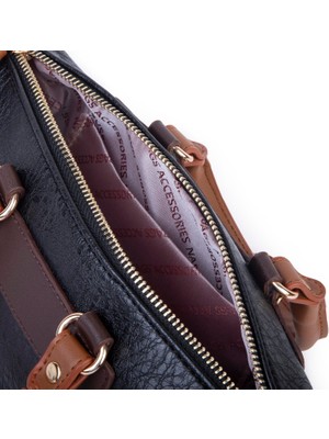 Nas 1496 Kadın Mini El ve Postacı Çantası Siyah