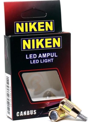 Özgürce 12V T10 LED Ampul Seti 27 Lümen Mercekli Beyaz Işık 2'li Paket