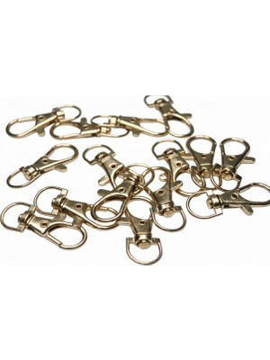 Orhan Çanta 1 cm Balık Kanca Gold Renk - Metal Çanta ve Cüzdan Askı Klipsi - 50 Adet