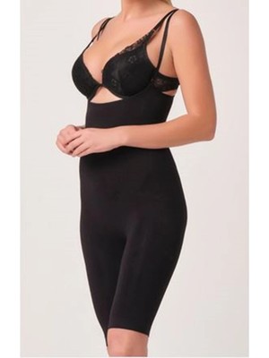 Giyim Siyah Kadın Paçalı Boy Dikişsiz Korse - 751