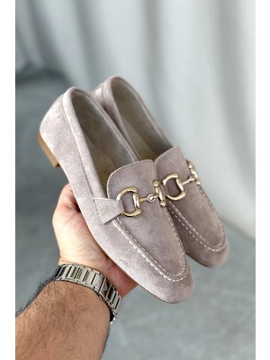 Kadın Pixo Düz Taban Babet - Vizon