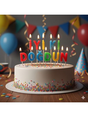 Deniz Party Store Mum Iyi  Ki Doğdun Kürdanlı Set Rengarenk