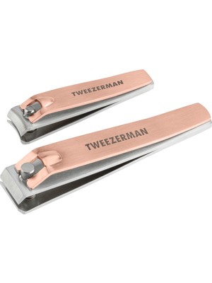 TWEEZERMAN Rose Gold Tırnak Makası Seti 2 Parça Anti Alerjik Çelik Malzeme ile Bakım İçin