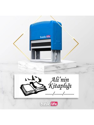 Baskı Life  Kaşe  Kitap Mührü Kitap Damgası Kişiye Özel Kaşe 573