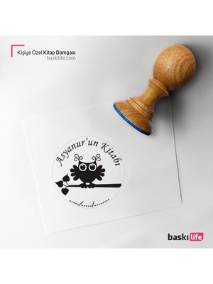 Baskı Life Kişiye Özel Kitap Damgası Kitap Mührü Kaşe Kitap Mühür Özel Damga 191