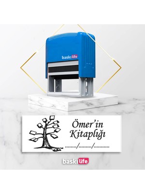 Baskı Life  Kaşe  Kitap Mührü Kitap Damgası Kişiye Özel Kaşe 702