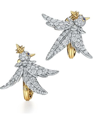 Asteria Jewelry Tiff Marka Model Kuş Küpe