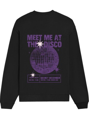 The Lucid Lab Meet Me At The Disco Oversize Sweatshirt - Siyah