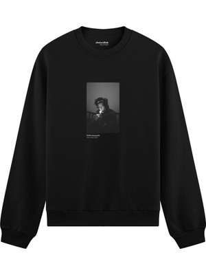 The Lucid Lab Keith Richards New York 1992 Oversize Sweatshirt - Siyah