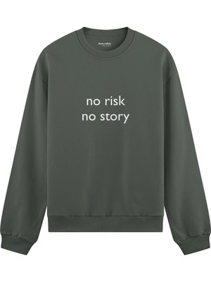 The Lucid Lab No Risk No Story Oversize Sweatshirt - Antrasit