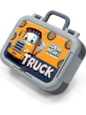 Coral High Kids Truck Desenli Paslanmaz Çelik Beslenme Kabı 39161