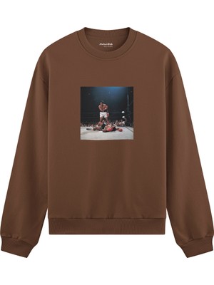 The Lucid Lab Muhammed Ali And Sonny Liston Usa 1965 Oversize Sweatshirt - Kahverengi