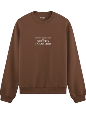 The Lucid Lab Quentin Tarantino Oversize Sweatshirt - Kahverengi