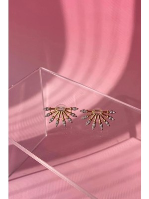 Asteria Jewelry Güneş Motif Yelpaze Küpe