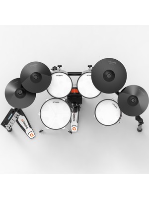 Artesia A250 Legacy Dijital Davul Seti (Başlangıç/orta) | Komple Set, File Deri Mesh Padler, Hassas Tetikleme, Dahili Eğitim Modülleri ve Sesler