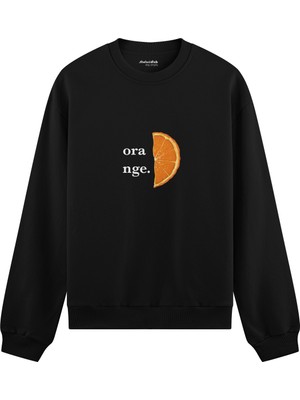 The Lucid Lab Orange Oversize Sweatshirt - Siyah