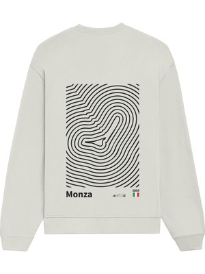 The Lucid Lab Monza Circuit Artwork Oversize Sweatshirt - Beyaz