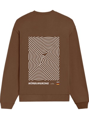 The Lucid Lab Nürburgring Artwork Oversize Sweatshirt - Kahverengi