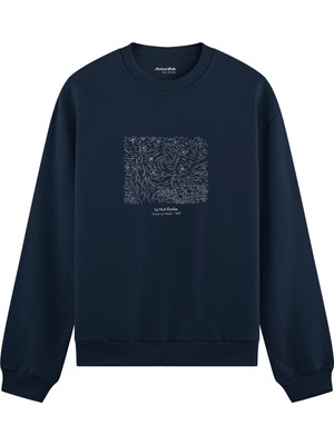 The Lucid Lab La Nuit Etoilée Oversize Sweatshirt - Lacivert