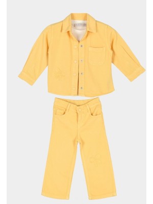 Alg KIZ ÇOCUK YUMUŞAK GABARDİN 3'LÜ ŞIK TAKIM