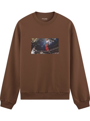 The Lucid Lab Michael Jordan Chicago Bulls 1997 Oversize Sweatshirt - Kahverengi