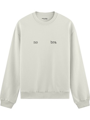The Lucid Lab No Bra Oversize Sweatshirt - Beyaz