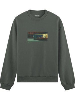 The Lucid Lab Nighthawks Oversize Sweatshirt - Antrasit