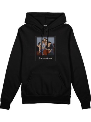 The Lucid Lab Friends Silüetli Oversize Hoodie - Siyah