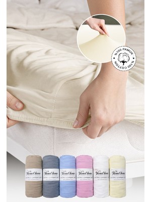 Vionel Home %100 Pamuk Penye Premium Lastikli Çarşaf | Tek Kişilik | Çift Kişilik | Battal Boy