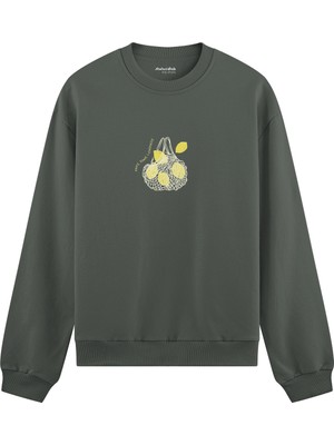 The Lucid Lab Make Some Lemonade Oversize Sweatshirt - Antrasit