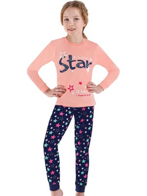 ERSOY 757U Kız Çocuk Uzun Kollu Pijama Takımı-Eflatun