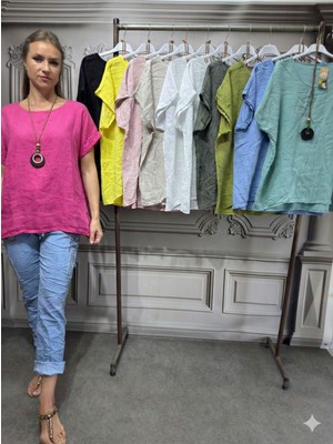 Bohera Keten Kısa Kollu Bluz Renkli Bluz