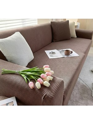 KUTLALE Likralı Pitikare Desen 3 Kişilik (1 Adet) Koltuk, Kanepe, Çekyat Örtüsü, Streç, Esnek, Lastikli, Koltuk Kılıfı