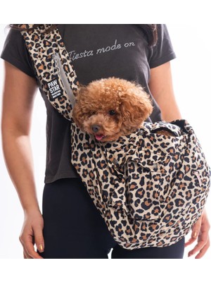 Pawstar Mbeya Gold Crossbody Küçük Irk Köpek Çapraz Taşıma Çantası (Içi Tay Tüyü)