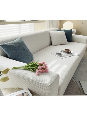 KUTLALE Likralı Pitikare Desen 3 Kişilik (1 Adet) Koltuk, Kanepe, Çekyat Örtüsü, Streç, Esnek, Lastikli, Koltuk Kılıfı