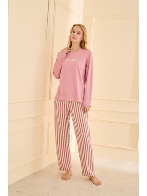 Kadın Pijama Takımı Uzun Kol Mevsimlik