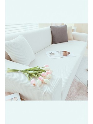 KUTLALE Likralı Pitikare Desen 3 Kişilik (1 Adet) Koltuk, Kanepe, Çekyat Örtüsü, Streç, Esnek, Lastikli, Koltuk Kılıfı