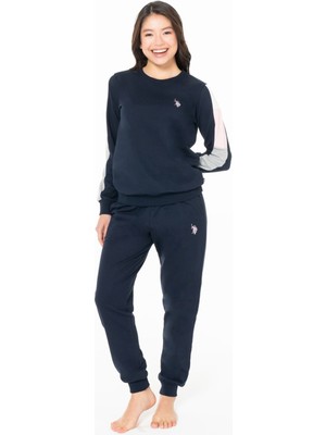 U.S. POLO ASSN U.s Polo Assn. Kadın Uzun Kollu Bisiklet Yaka Paçası Bantlı Rahat Ev Giyim S26115