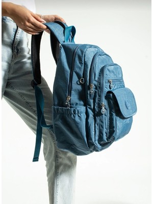 Mega Çanta Unisex Okul Çantası Büyük Boy Çok Bölmeli Su Geçirmez Sırt Çantası