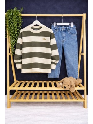 Nurcan Bebe Çizgili Kazak Kotlu Ikili Takım(5-6//7-8/9-10/11-12)