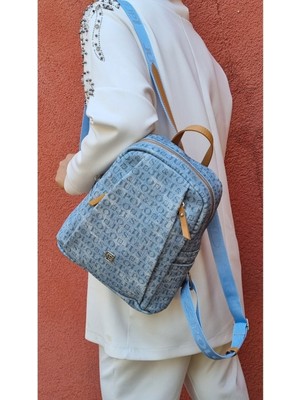 Just Polo Justpolo Kadın Kot Rengi 9 Bölmeli Sırt Çantası TM1019-5