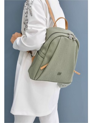 Just Polo Kadın 9 Gözlü Yeşil Sırt Çantası TM1019-5