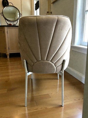 Nova White Krom Yönsüz Kumaş Modern ve Şık Sandalye Takım