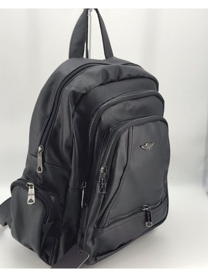 Mega Çanta Kadın Siyah Sırt Çantası