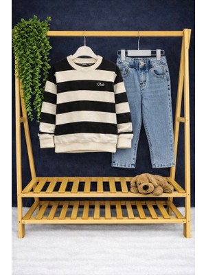 Nurcan Bebe Çizgili Kazak Kotlu Ikili Takım(5-6//7-8/9-10/11-12)