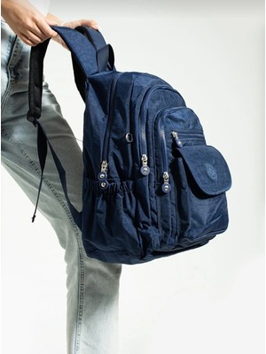 Mega Çanta Okul Çantası Mega Büyük Boy Leptop Bölmeli Çok Gözlü Sırt Çantası