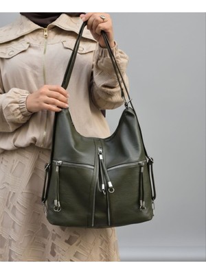 Yumuşak Suni Deri Büyük Boy Sırt Omuz Çantası