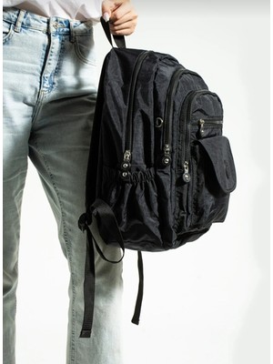 Mega Çanta Okul Çantası Mega Büyük Boy Leptop Bölmeli Çok Gözlü Sırt Çantası