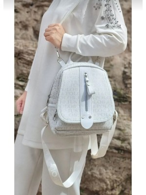 Gp Gues Polo Just Polo Kadın Beyaz Sırt ve Omuz Cantası