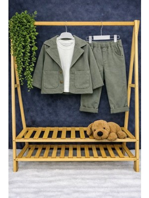 Nurcan Bebe Keten Ceketli Takım(1-2-3-4-5-6-7-8-9-10-11-12 Yaş)